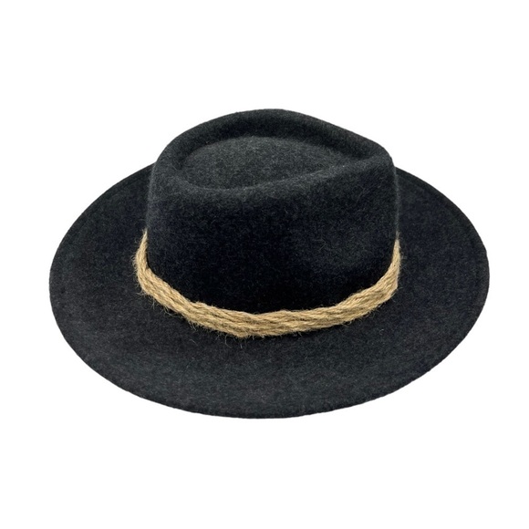 BOHO Nautical Wool Fedora Hat Gray - Picture 7 of 9